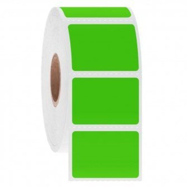 Ga International NitroTag Cryogenic Barcode Labels, 1.25x0.875, 3" Core, Green, 1000 Labels 247188G